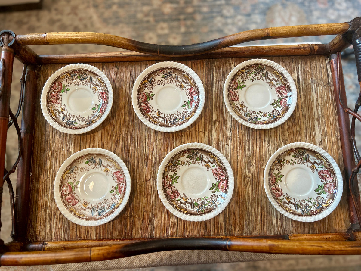 Set of 6 Vintage English Johnson Brothers Devonshire Saucers