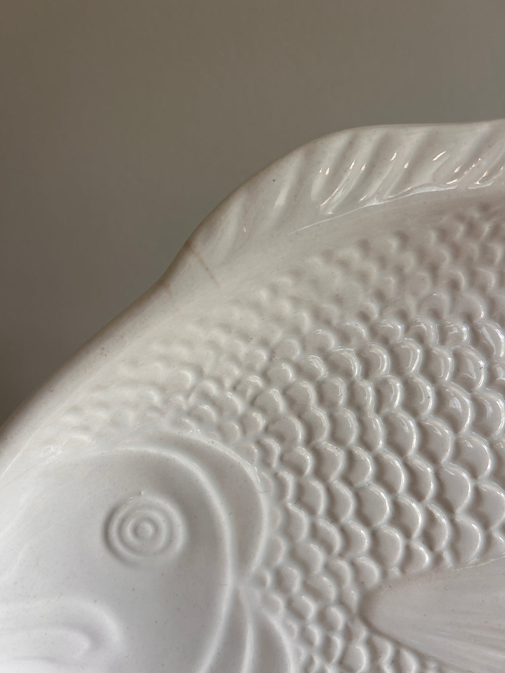 Vintage Whittier Pottery White Fish Serving Platter