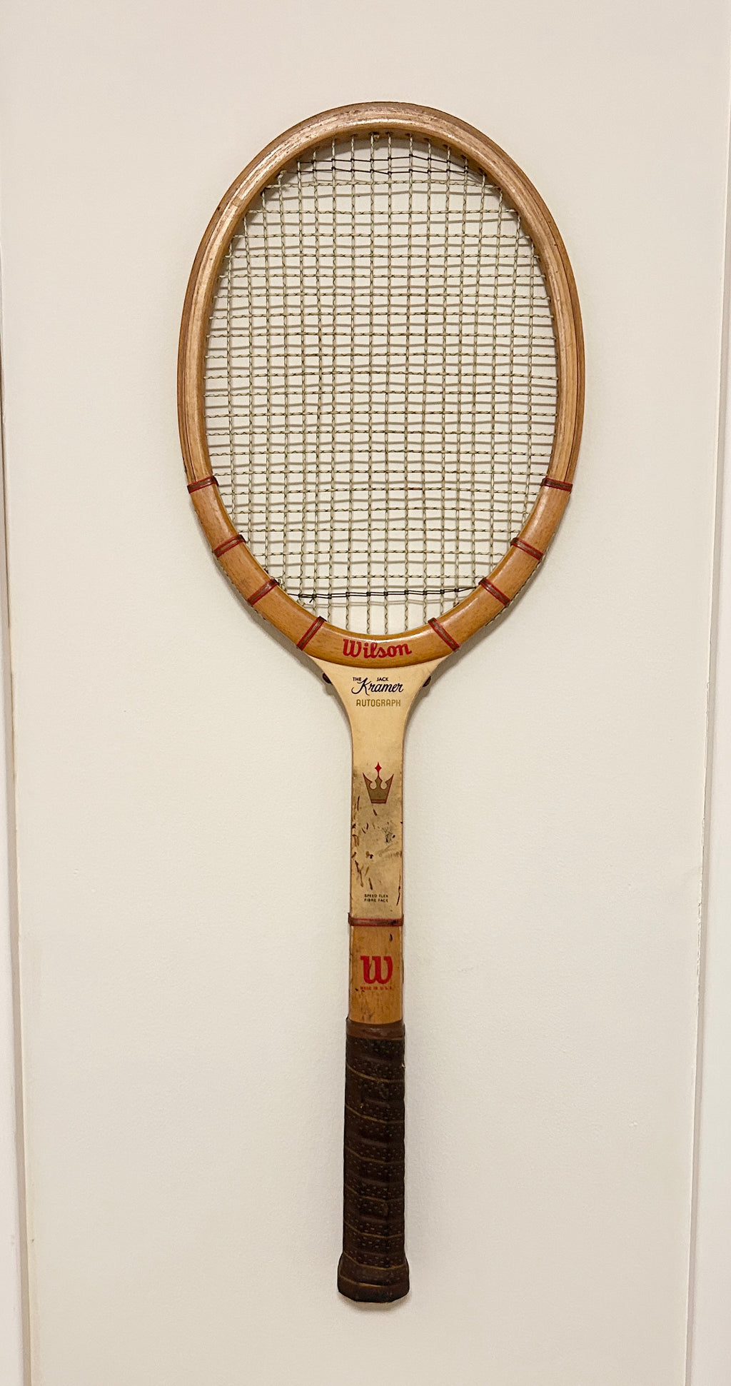 Vintage Wilson Jack Kramer Autograph Wooden Tennis Racket