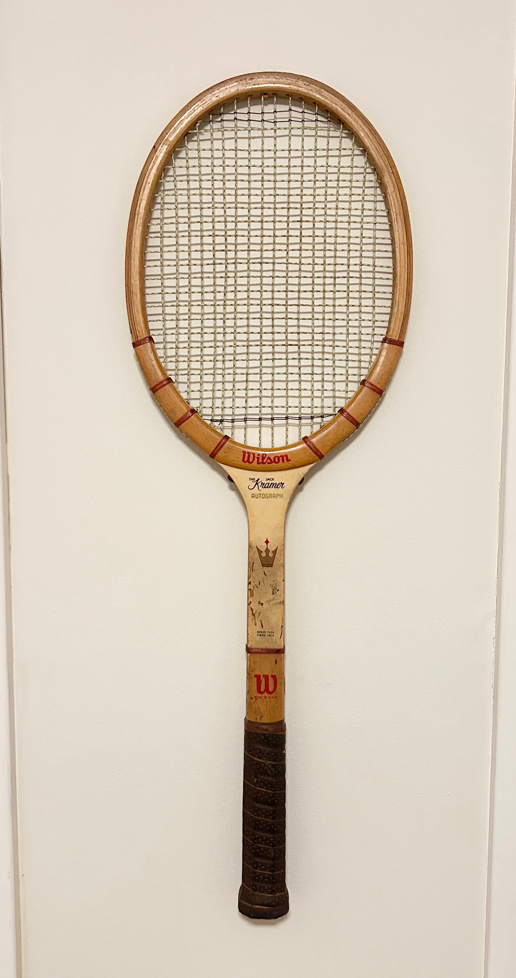 Vintage Wilson Jack Kramer Autograph Wooden Tennis Racket