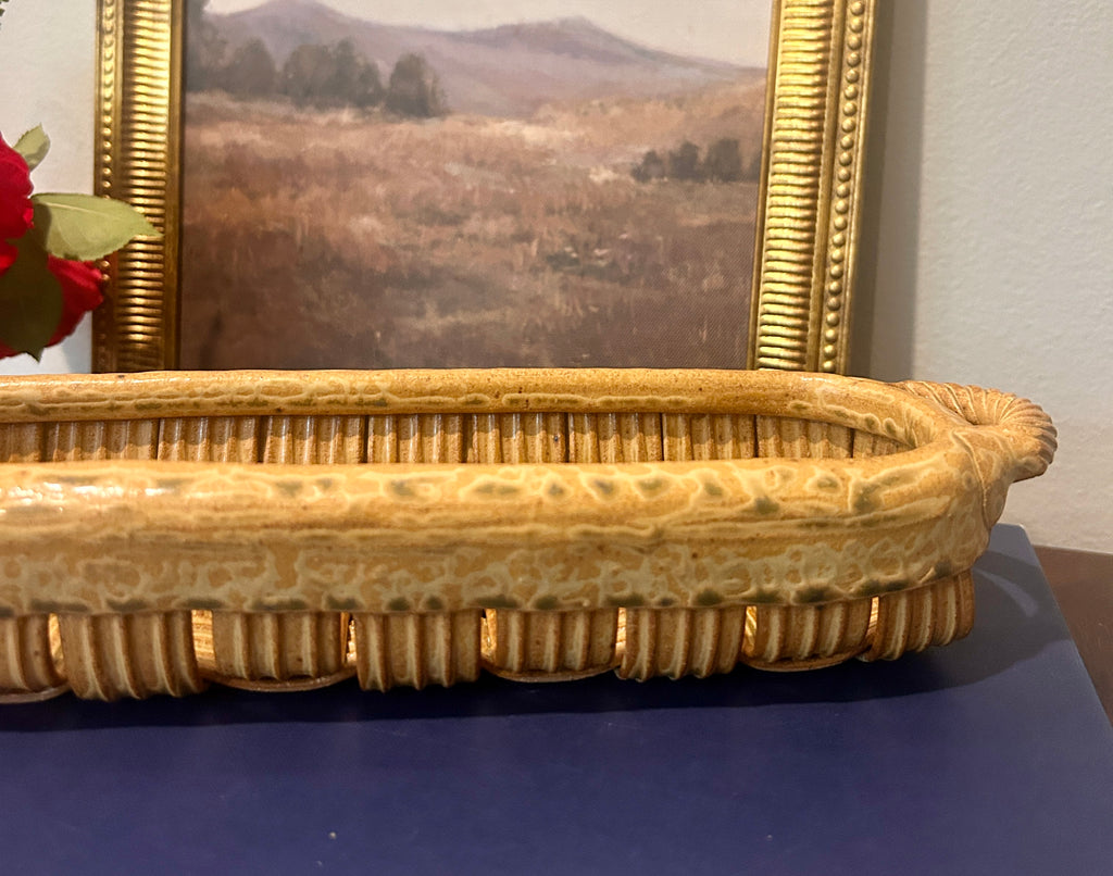 Vintage Woven Parmentier Ceramic Basket