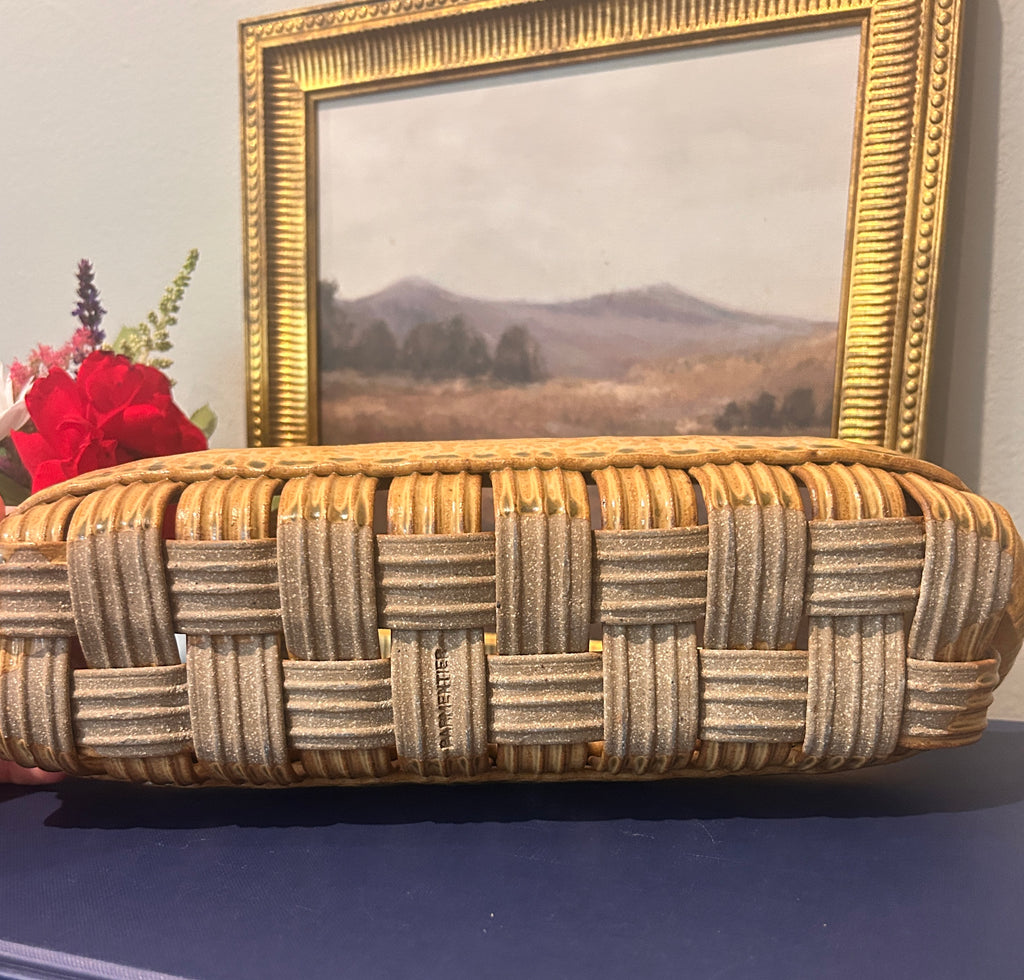 Vintage Woven Parmentier Ceramic Basket