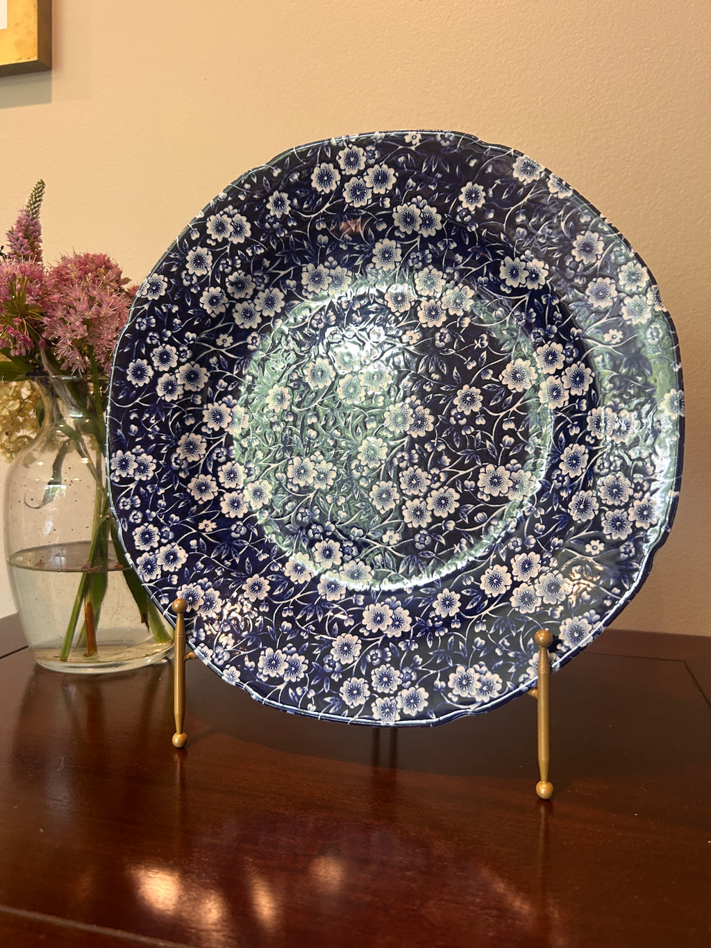 Crownford China Co. “Calico” Pattern English Dinner Plate
