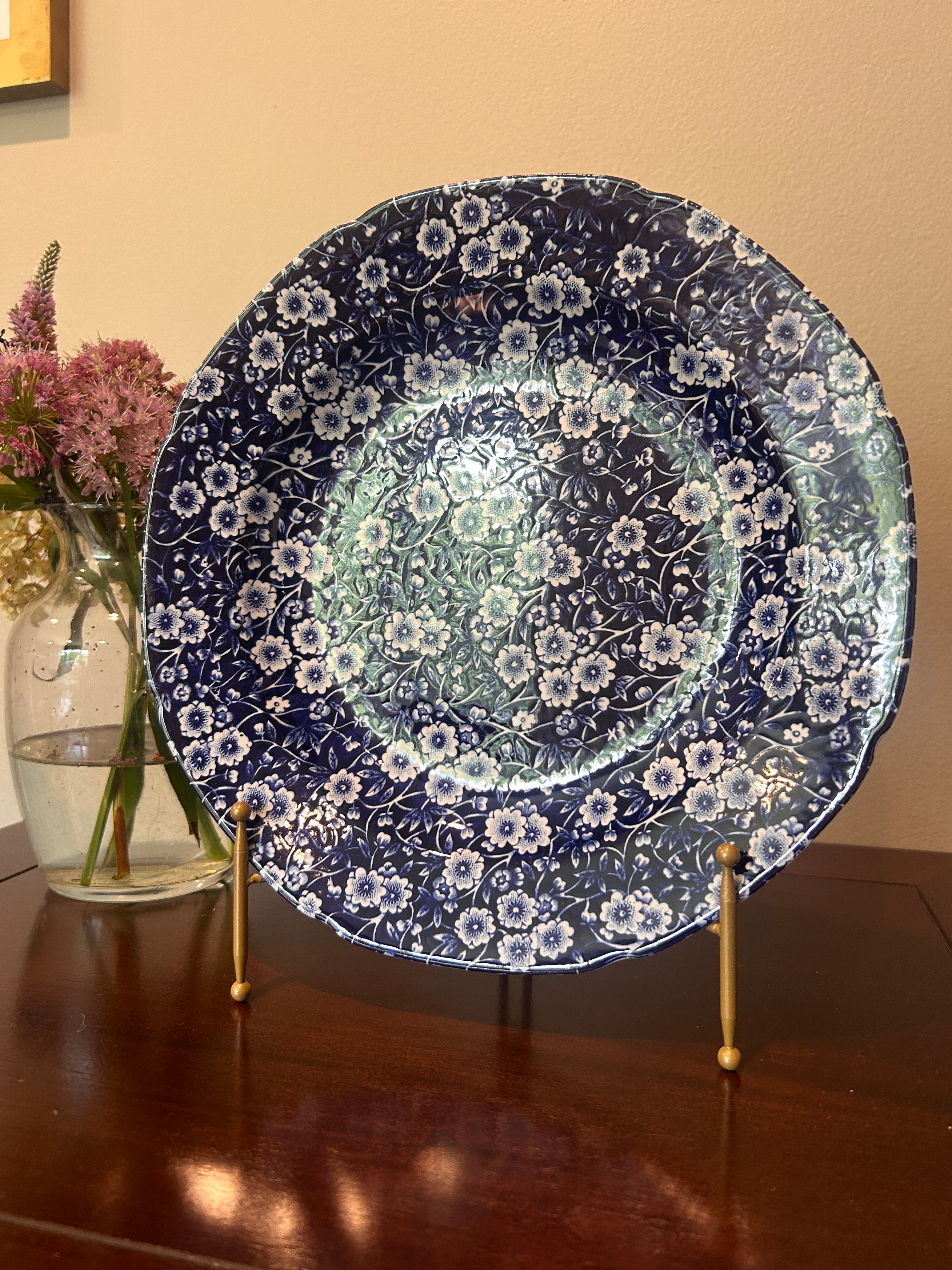 Crownford China Co. “Calico” Pattern English Dinner Plate