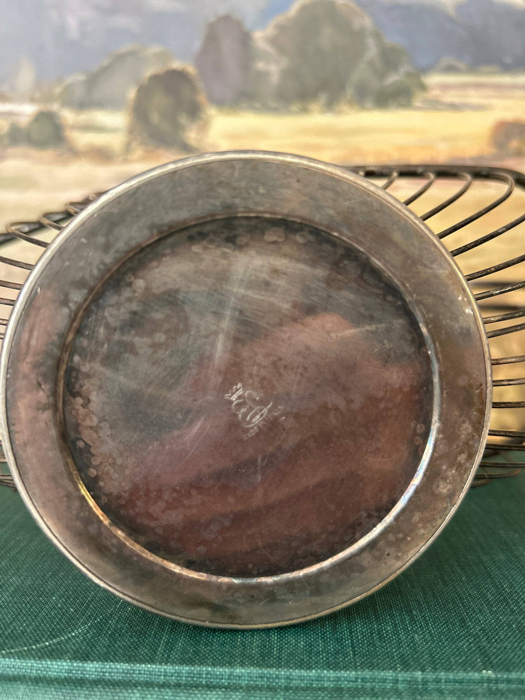 Vintage Italian Silver Plate Wine Basket
