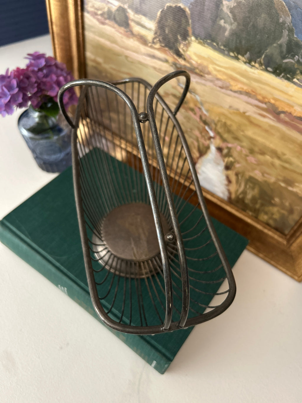 Vintage Italian Silver Plate Wine Basket