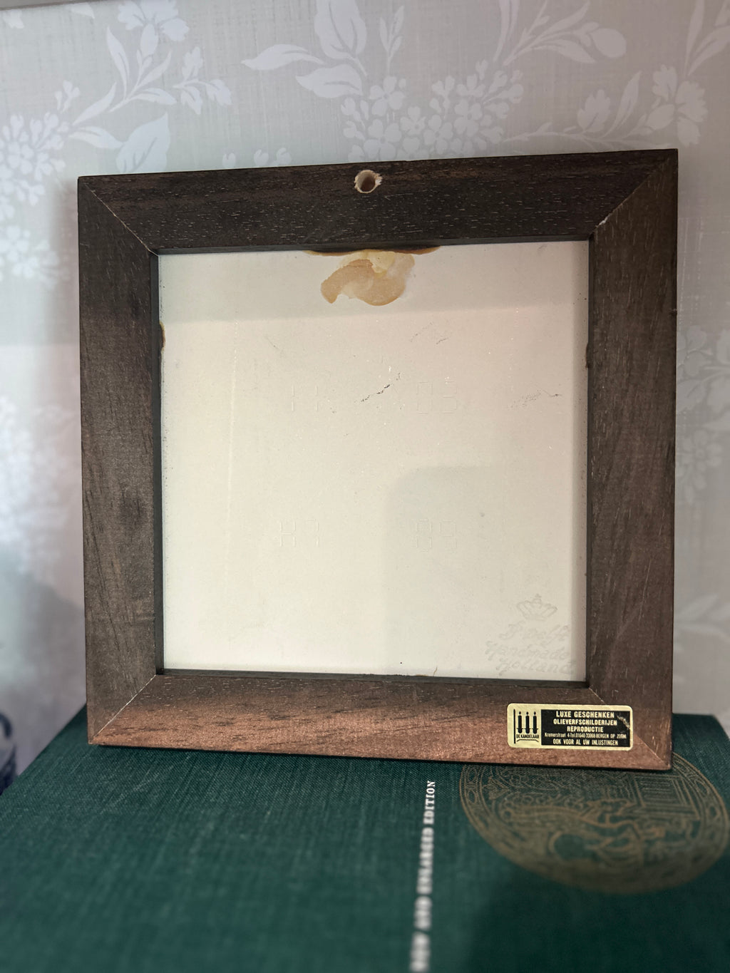 Vintage Framed Delft Ceramic Tile- Bergen op Zoom