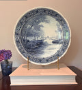 Vintage Boch Belgium Delft Blue and White Charger Dish