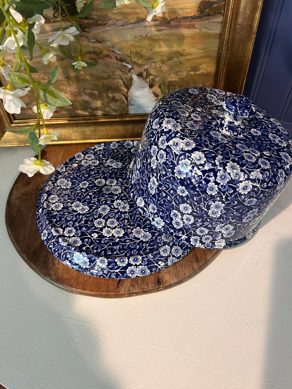 Vintage Crownford China Co. Calico Cheese Dish