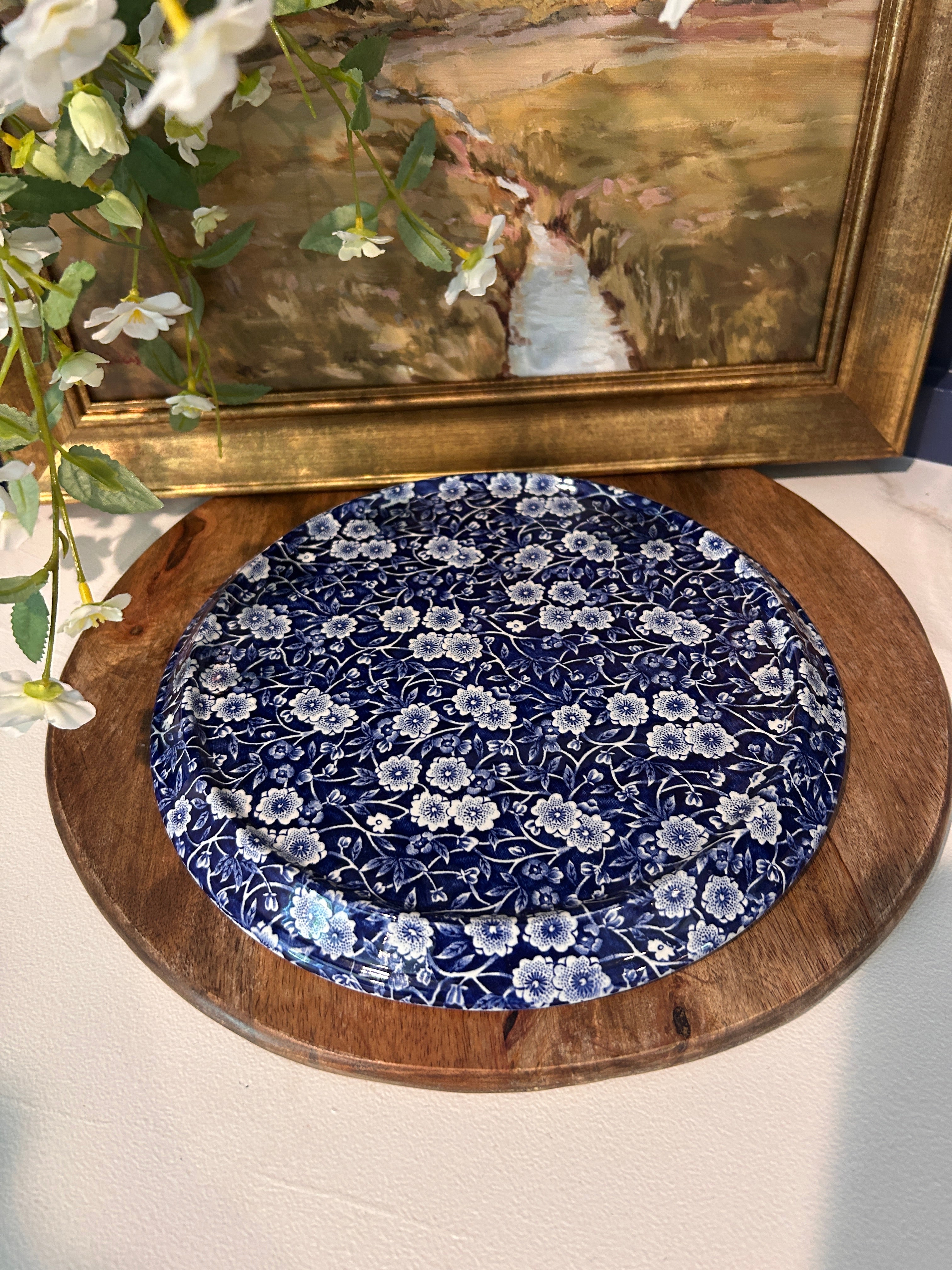 Vintage Crownford China Co. Calico Cheese Dish