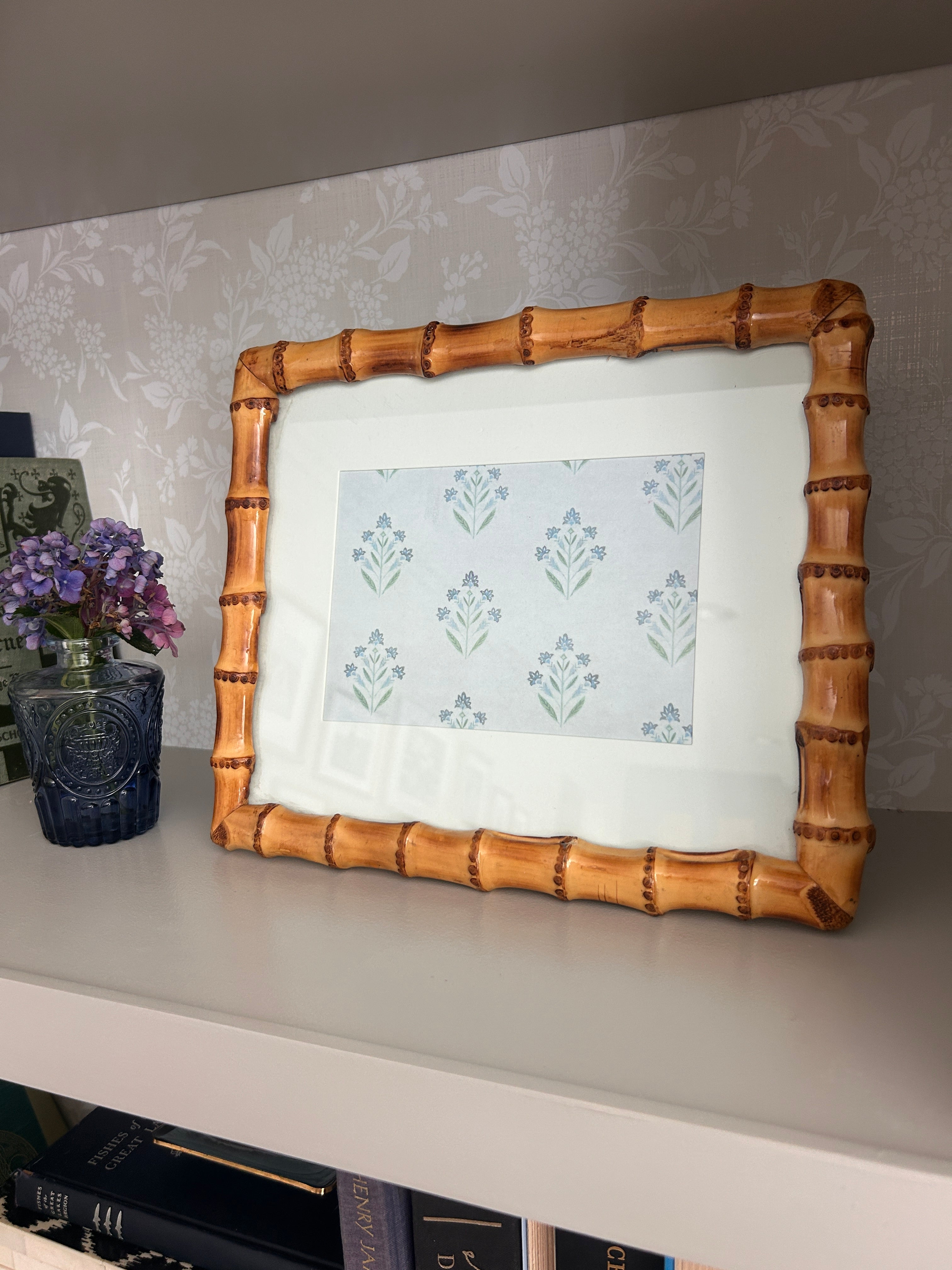 Glossy Faux Bamboo Picture Frame