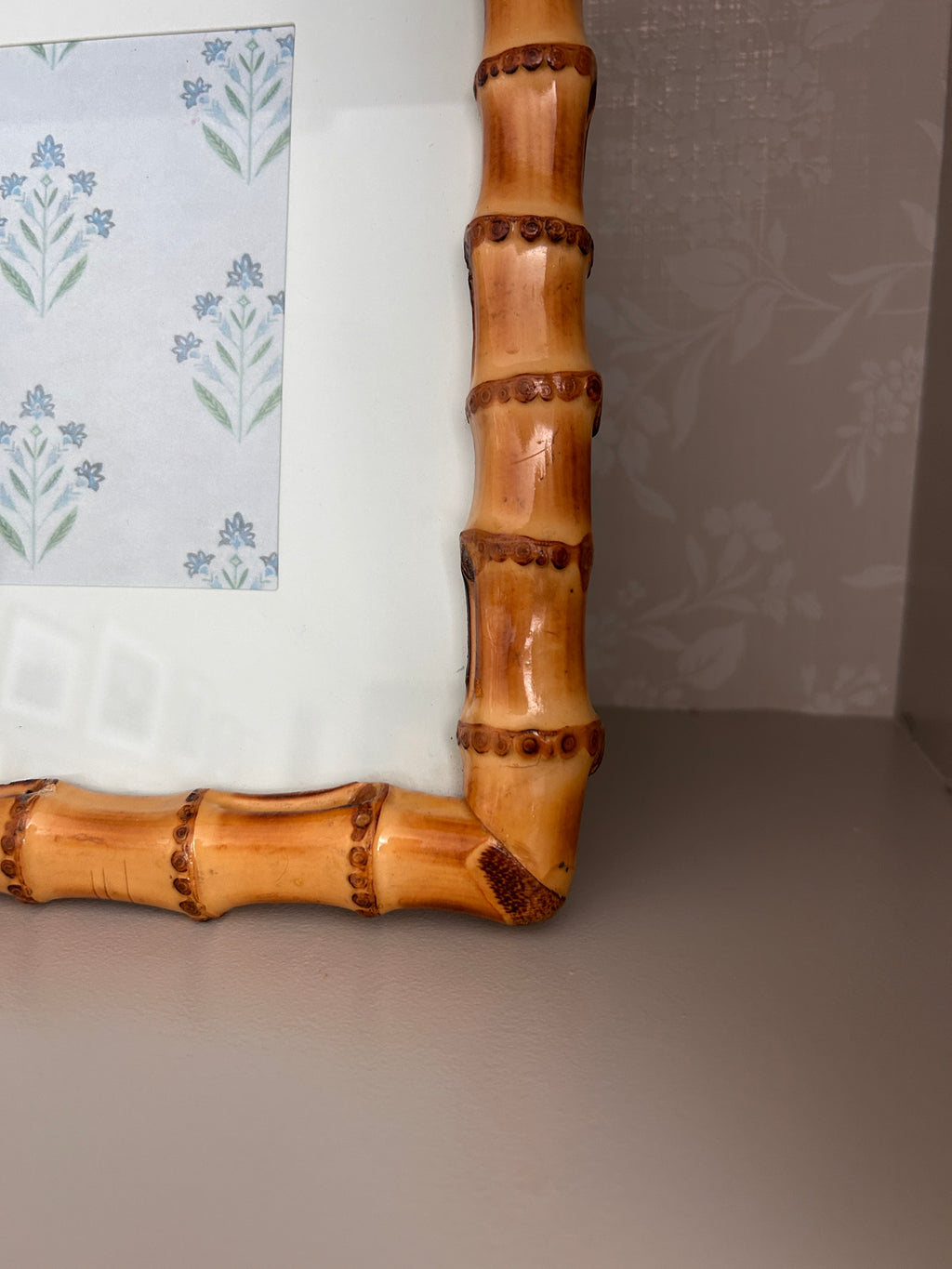 Glossy Faux Bamboo Picture Frame