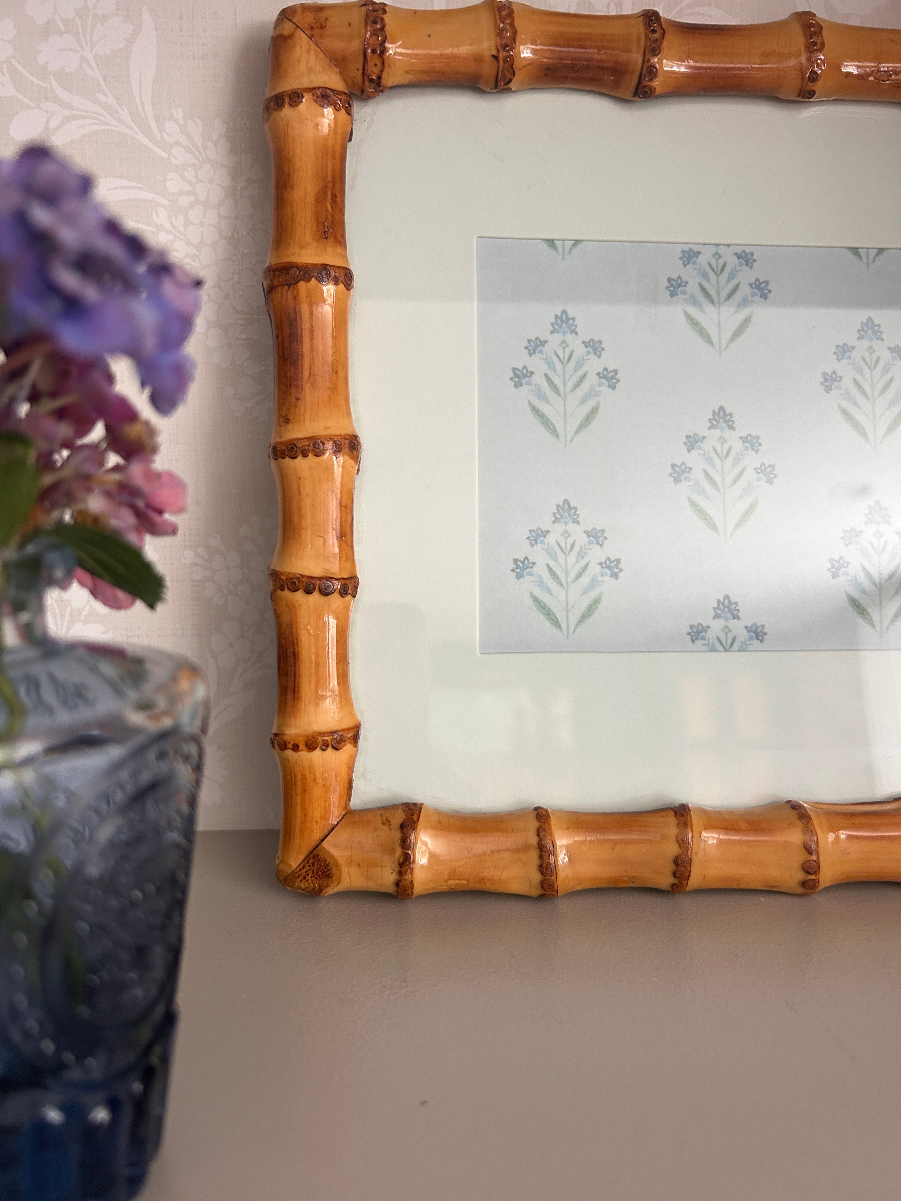 Glossy Faux Bamboo Picture Frame