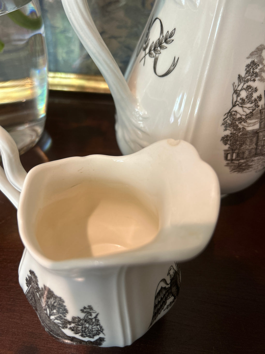 Vintage Wedgwood "Philadelphia" Coffee Pot & Creamer Set
