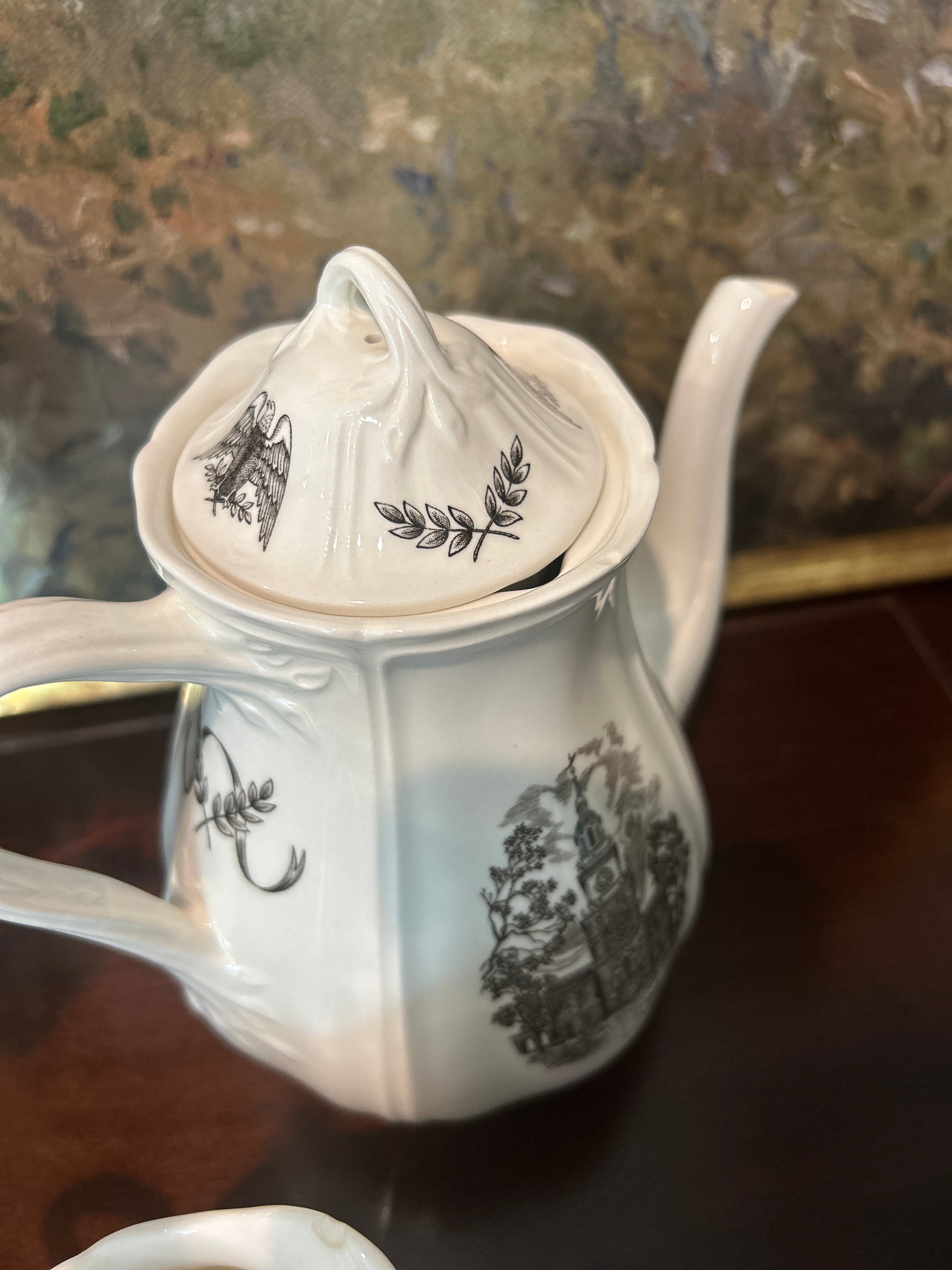 Vintage Wedgwood "Philadelphia" Coffee Pot & Creamer Set