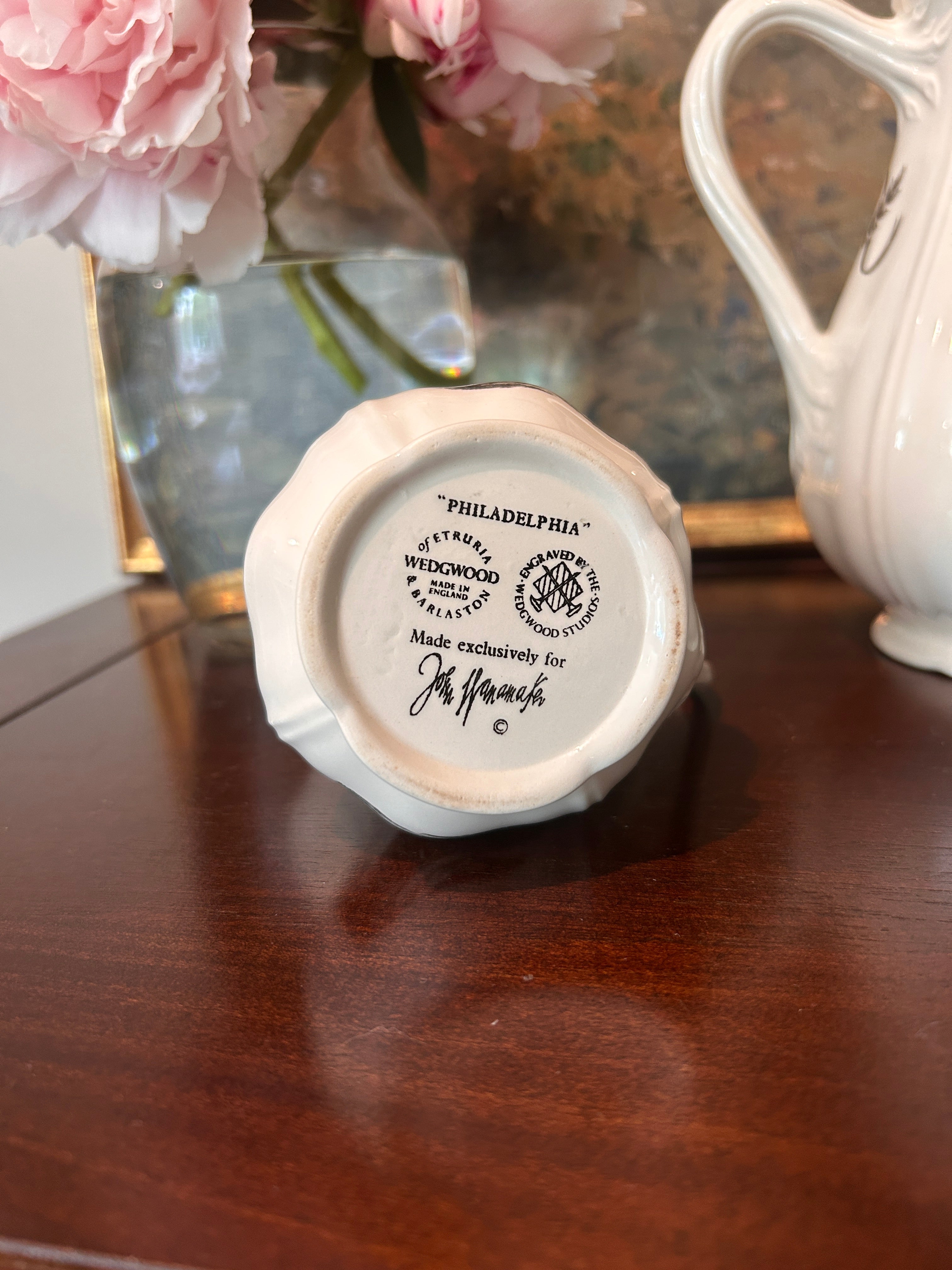 Vintage Wedgwood "Philadelphia" Coffee Pot & Creamer Set