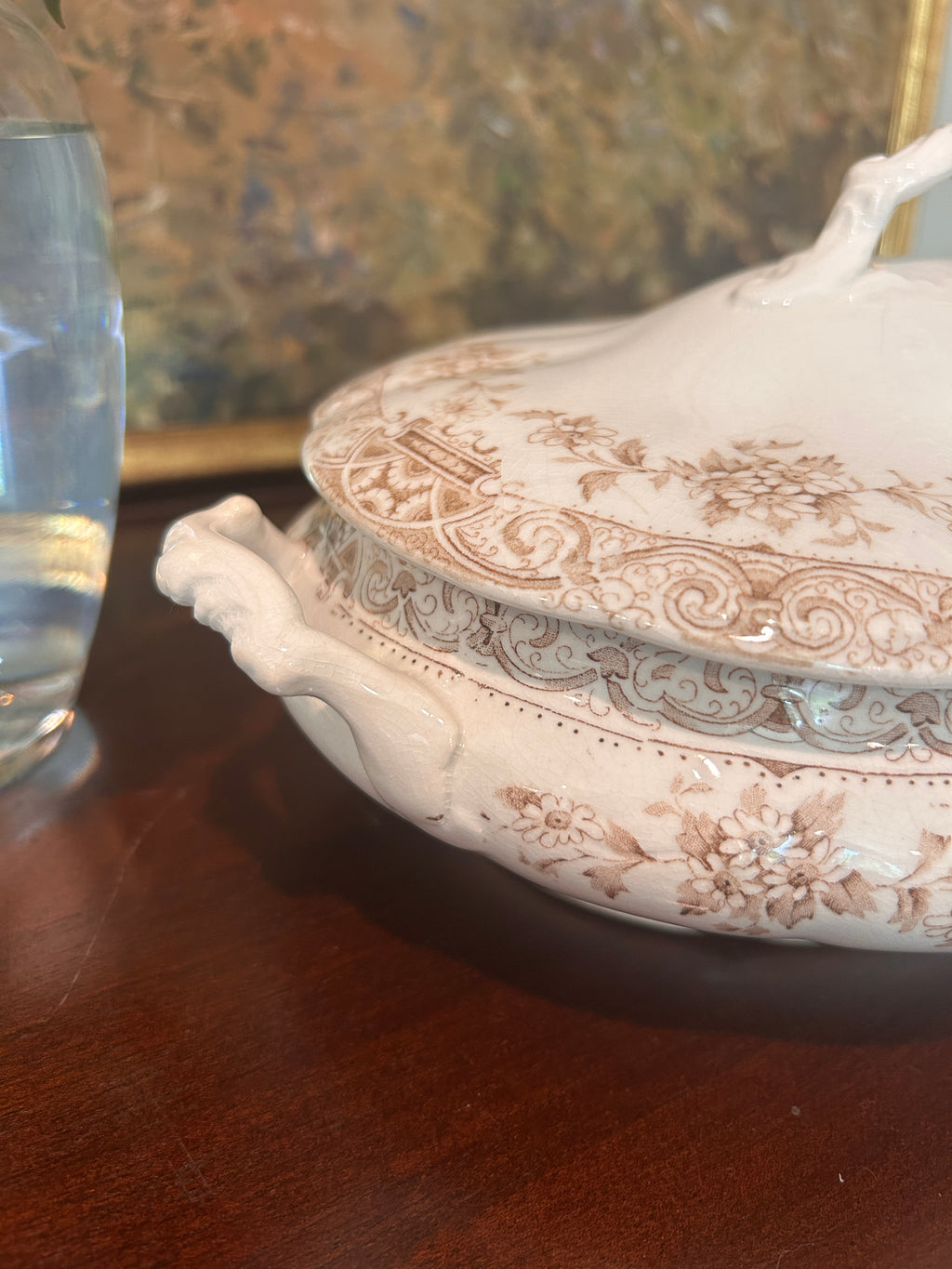 Antique Anchor Pottery Ironstone Serving Dish- Paris Elite Pattern