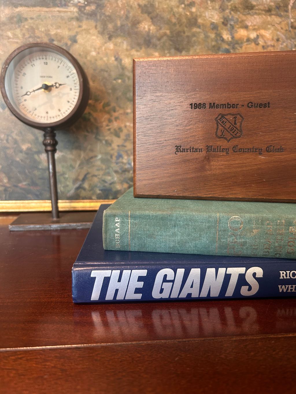 Vintage 1988 Raritan Valley Country Club Member Guest Wooden Box- Limited Time