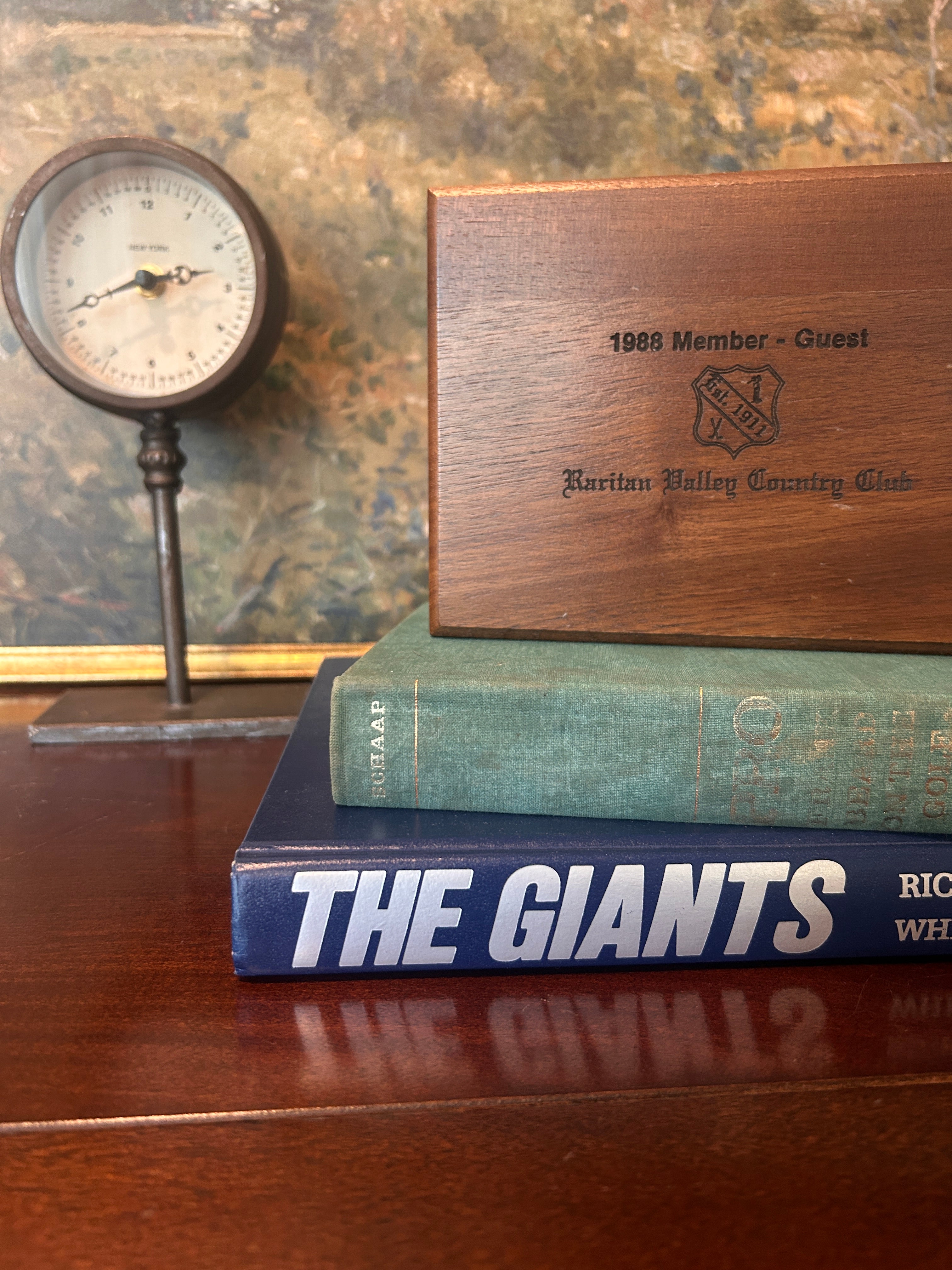 Vintage 1988 Raritan Valley Country Club Member Guest Wooden Box- Limited Time