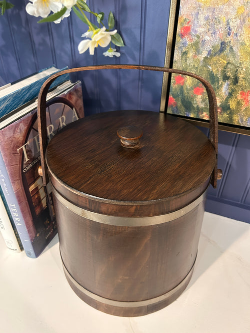 Vintage Basketville Wooden Ice Bucket- Limited Time