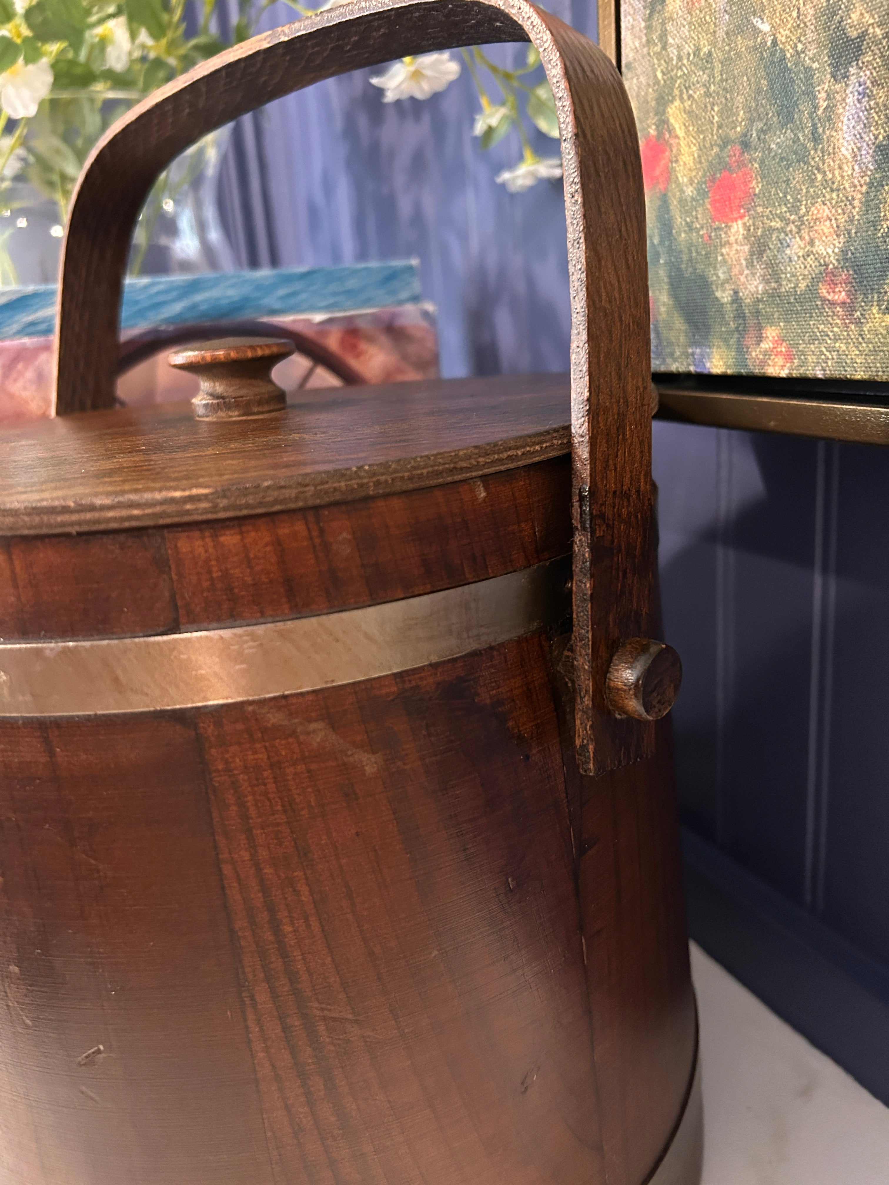 Vintage Basketville Wooden Ice Bucket- Limited Time