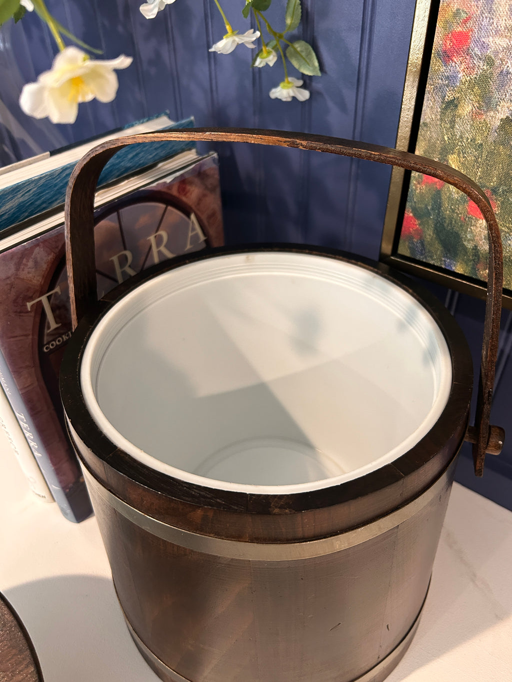 Vintage Basketville Wooden Ice Bucket- Limited Time