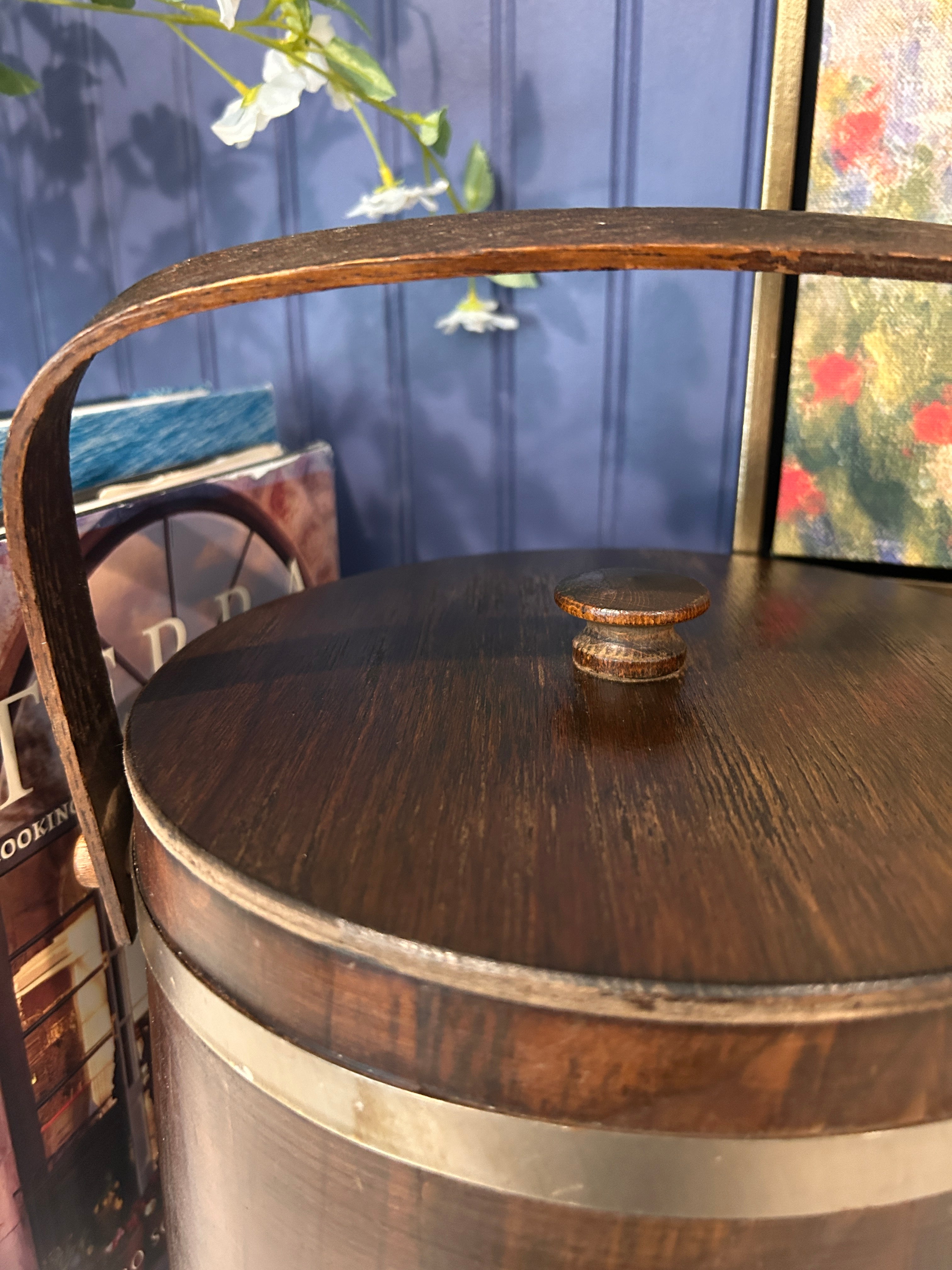 Vintage Basketville Wooden Ice Bucket- Limited Time