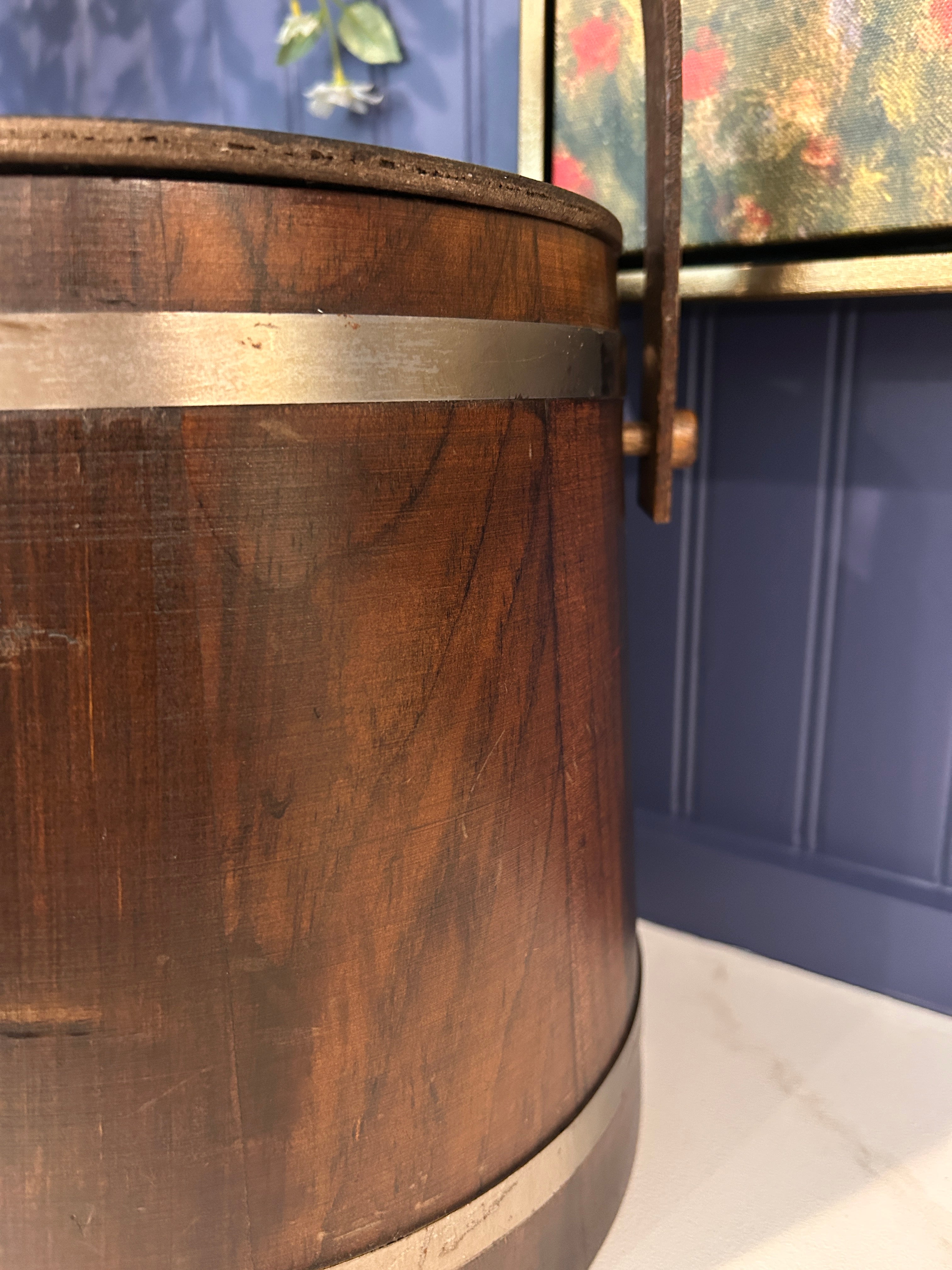 Vintage Basketville Wooden Ice Bucket- Limited Time