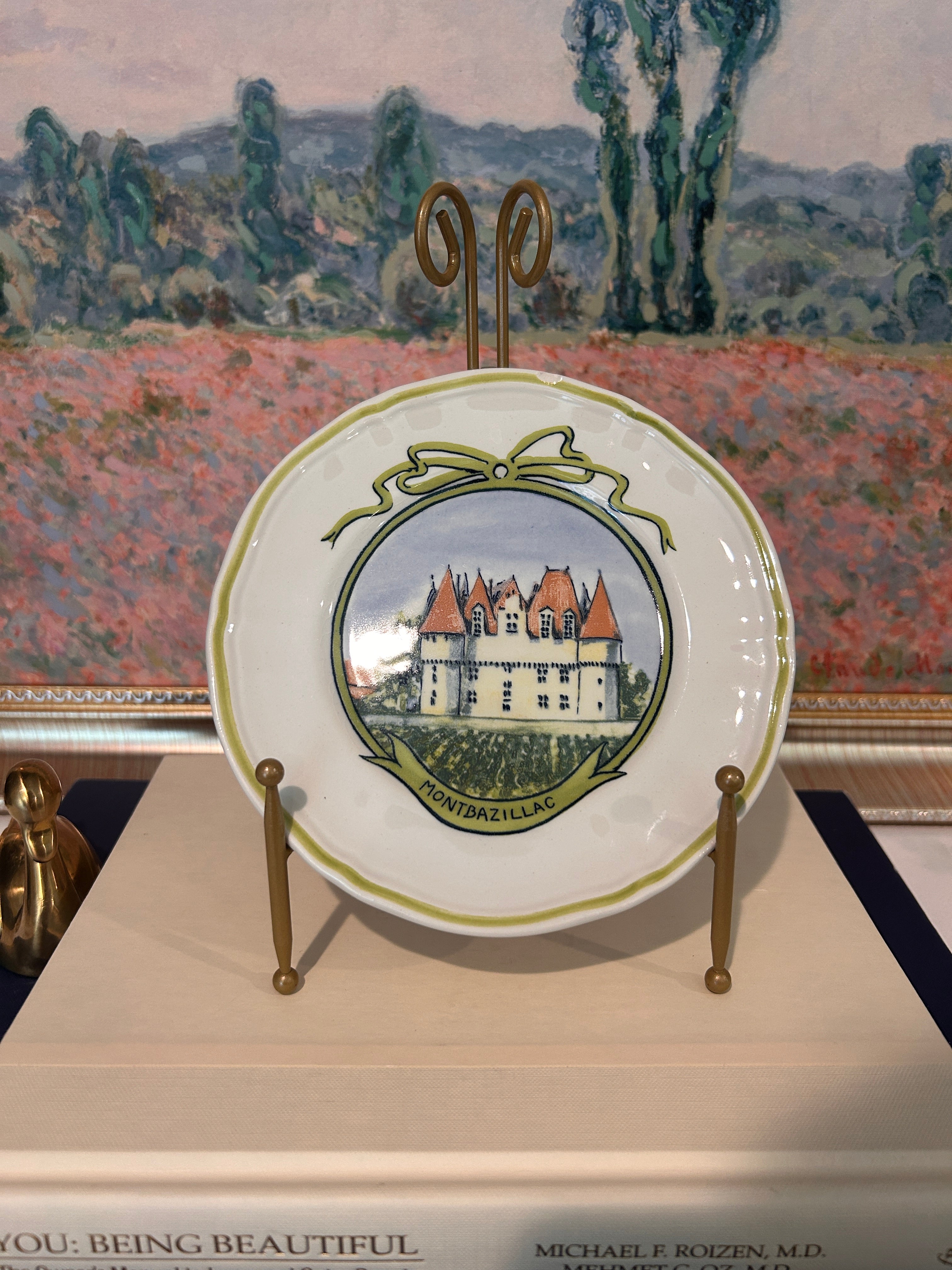 Vintage Longchamp "Wine Chateau" Decorative Plates- Set of 4