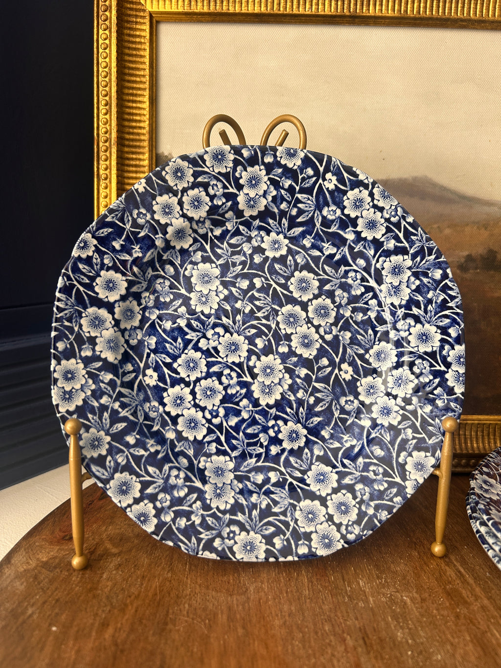 Vintage Burleigh Calico Salad Plates- Set of 4