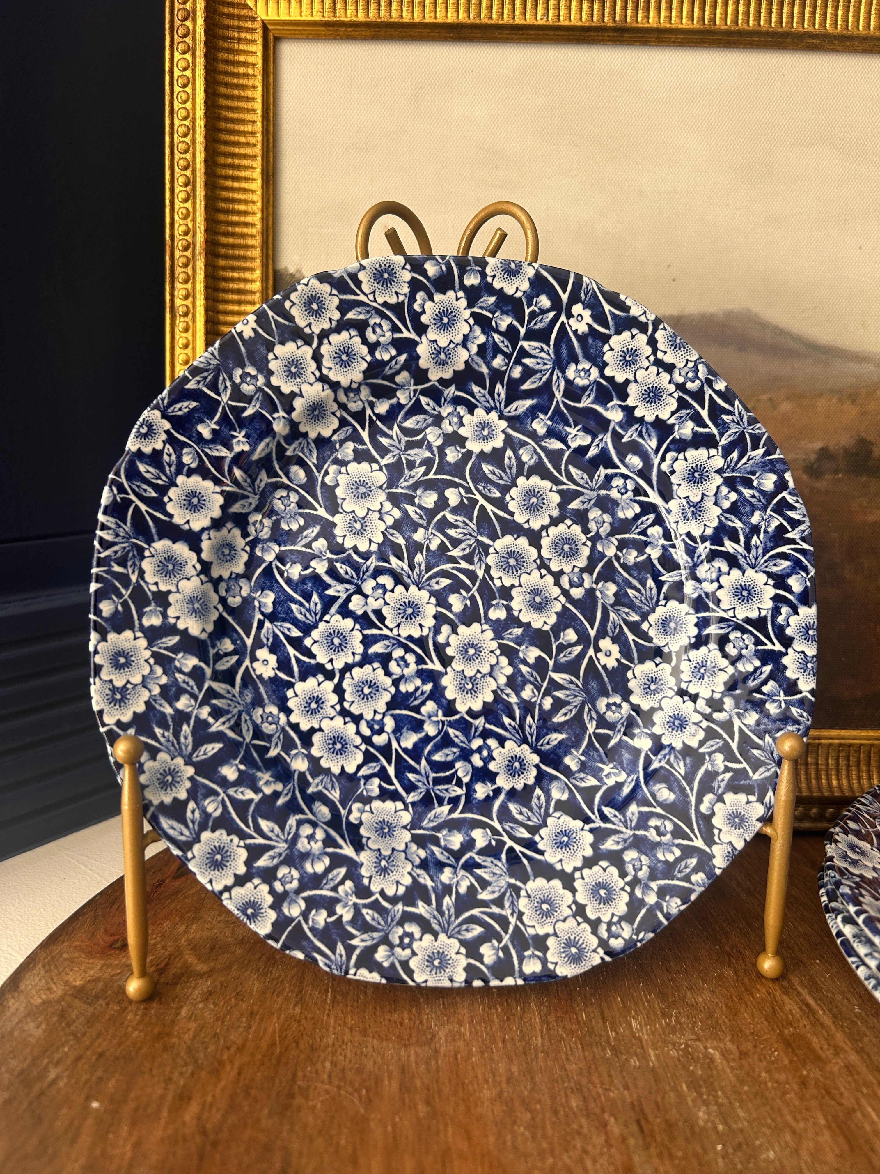 Vintage Burleigh Calico Salad Plates- Set of 4
