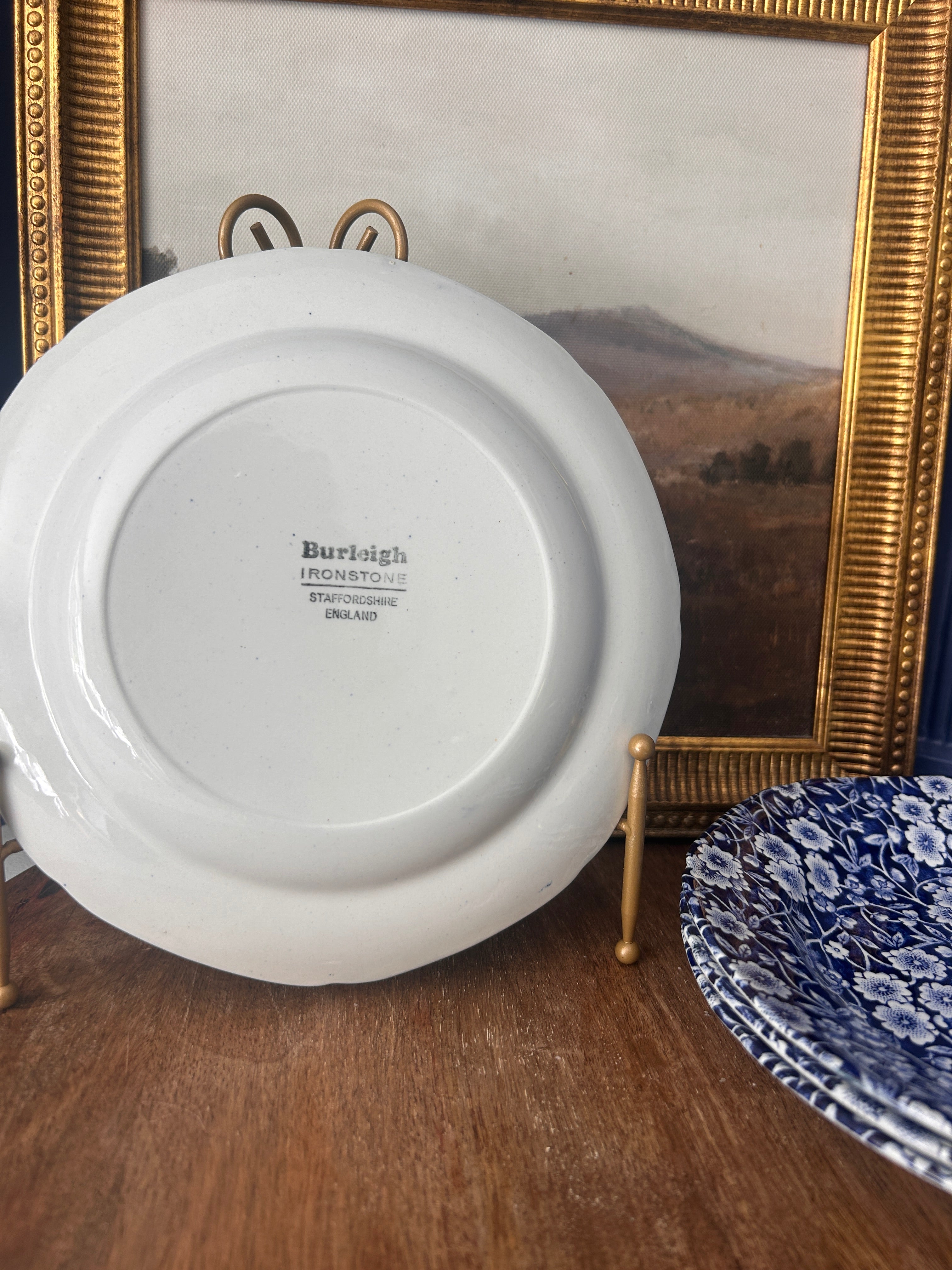 Vintage Burleigh Calico Salad Plates- Set of 4
