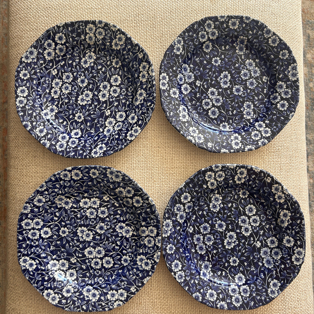 Vintage Crownford China Co. Calico Salad Plates- Set of 8