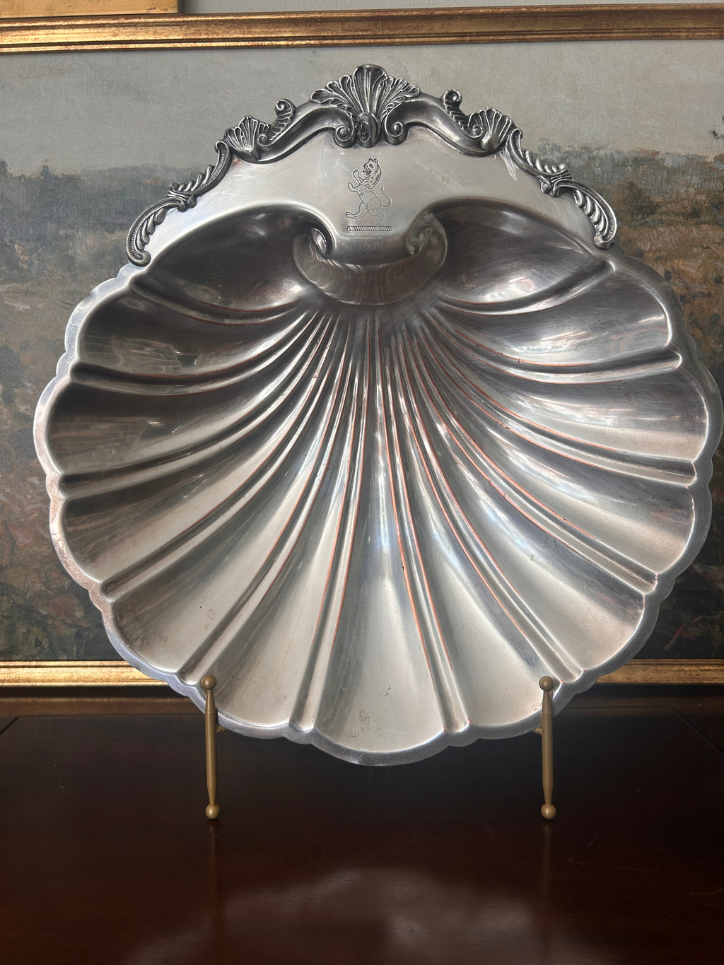Vintage Silverplate Scalloped Clam Shell Bowl
