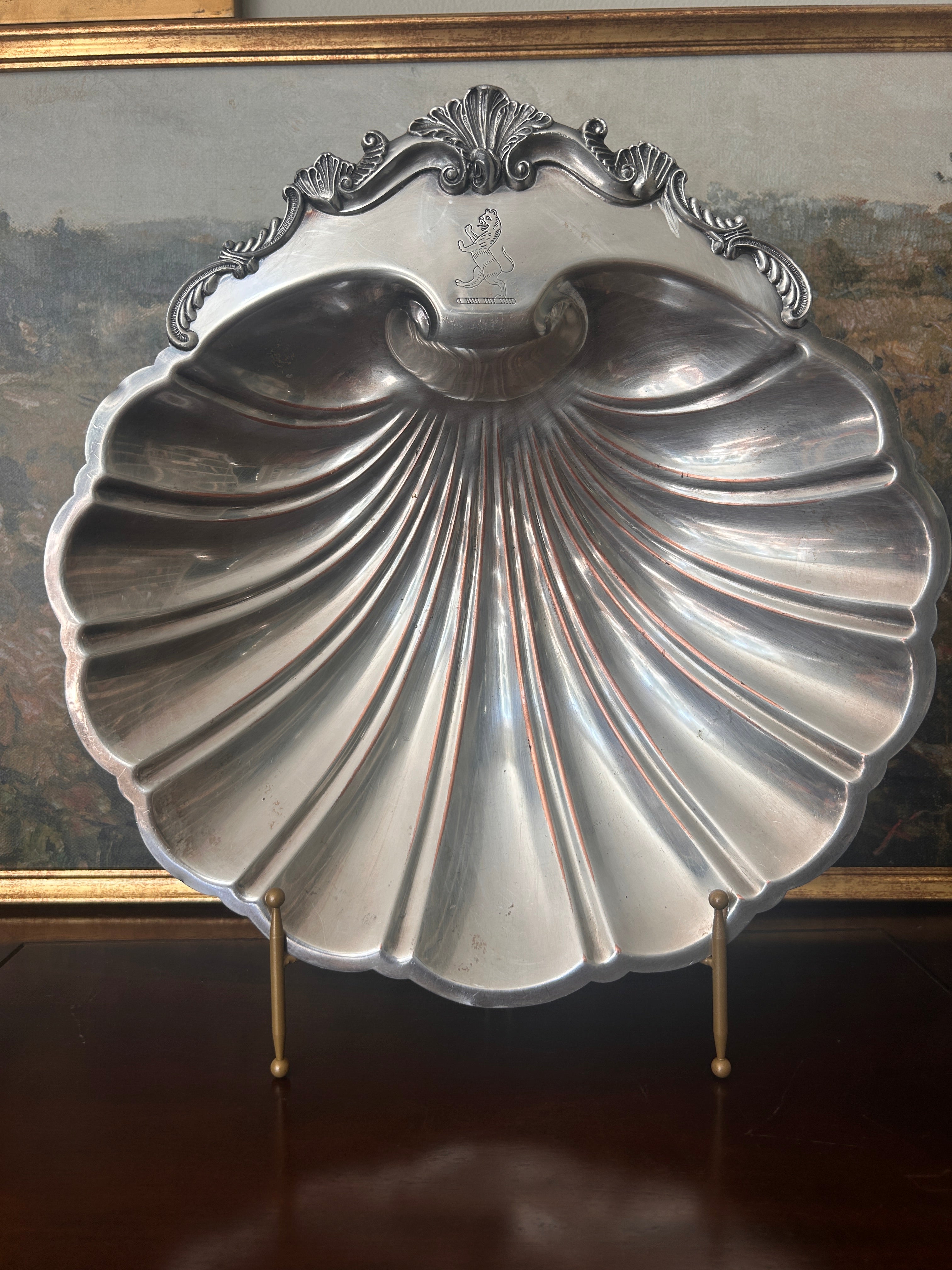 Vintage Silverplate Scalloped Clam Shell Bowl