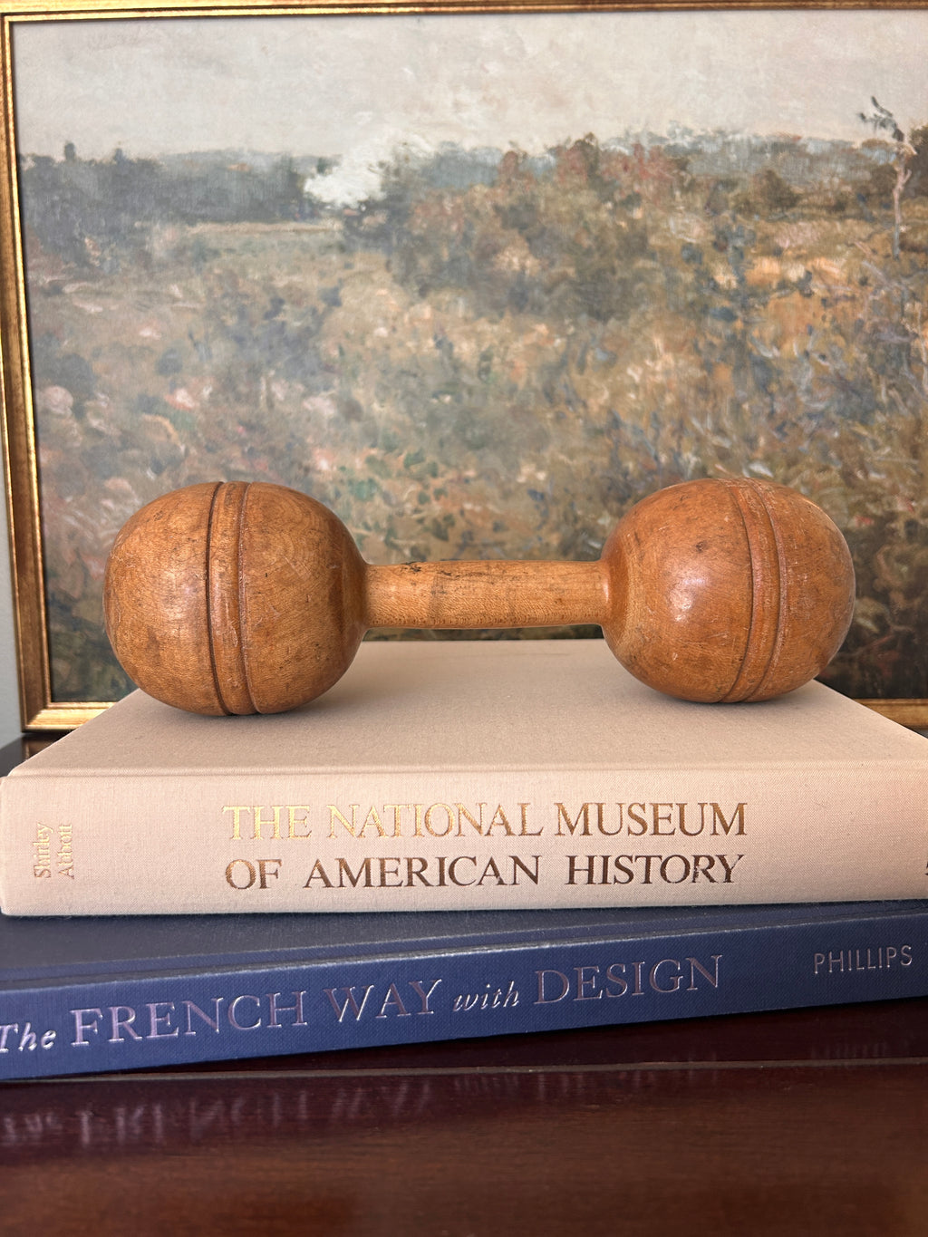 Antique Narragansett Wooden Dumbbell