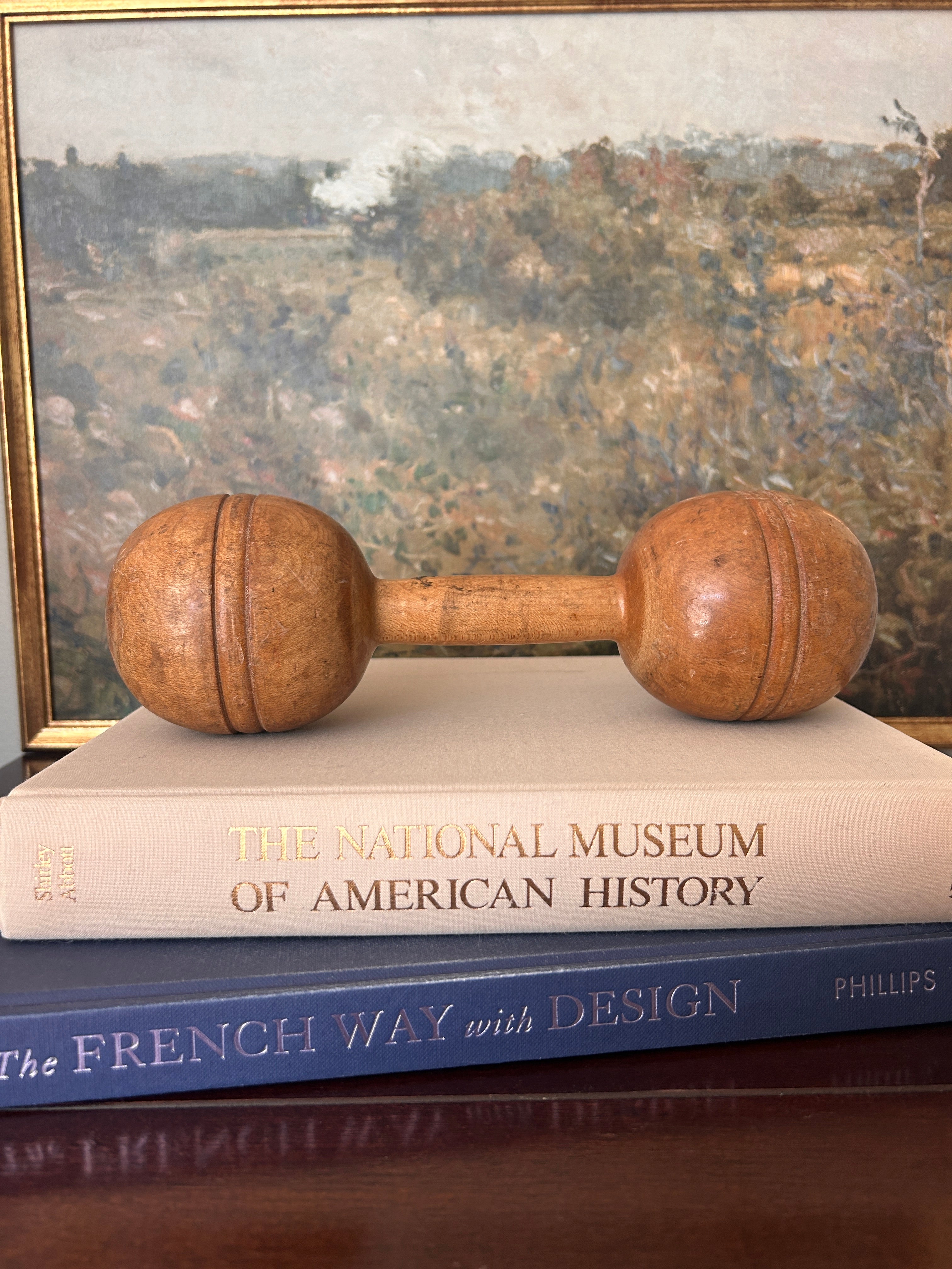 Antique Narragansett Wooden Dumbbell