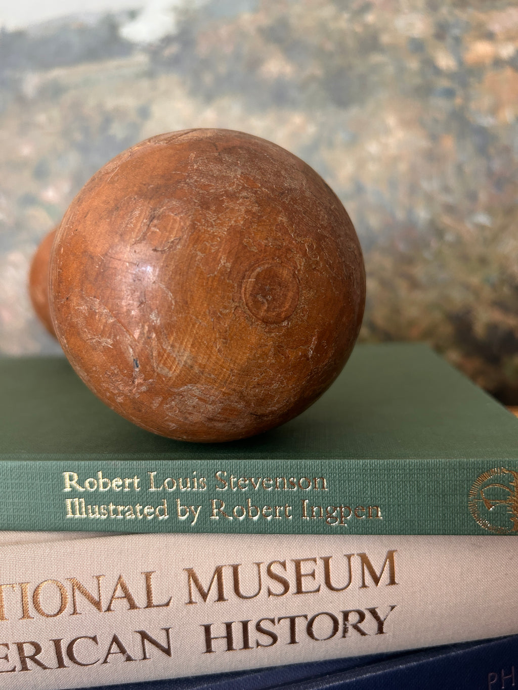 Antique Narragansett Wooden Dumbbell