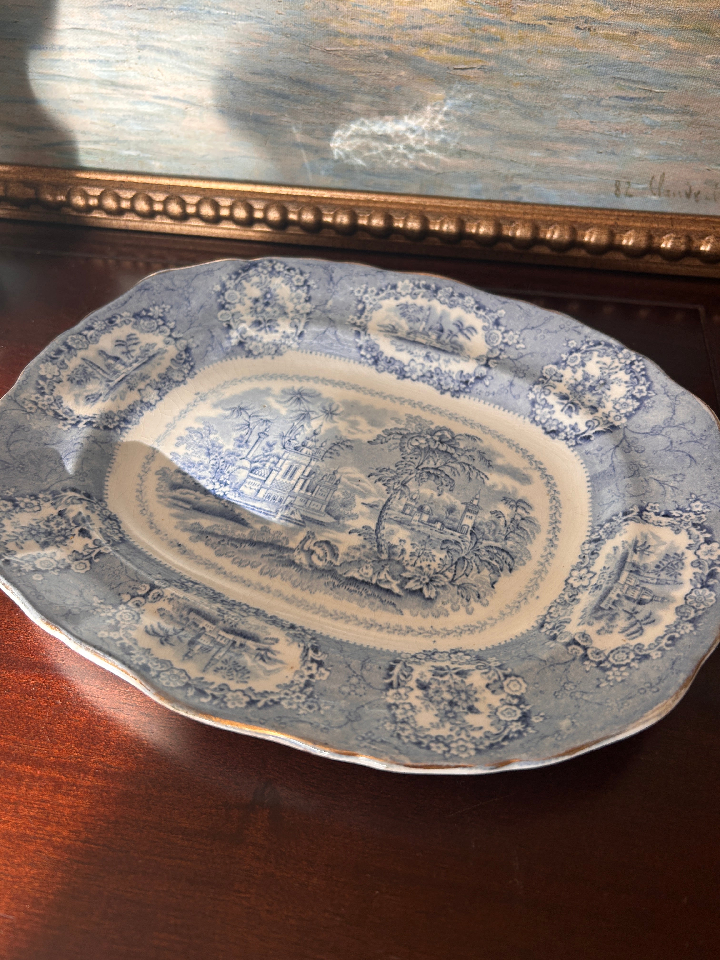 Antique William Ridgway Transferware Serving Platter