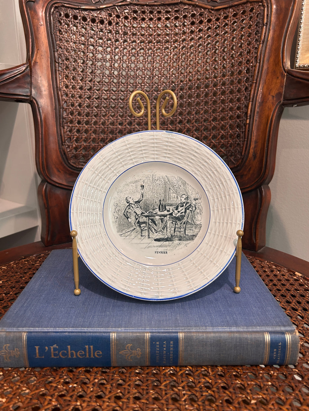 Vintage Digoin French Month Plates -Set of 4