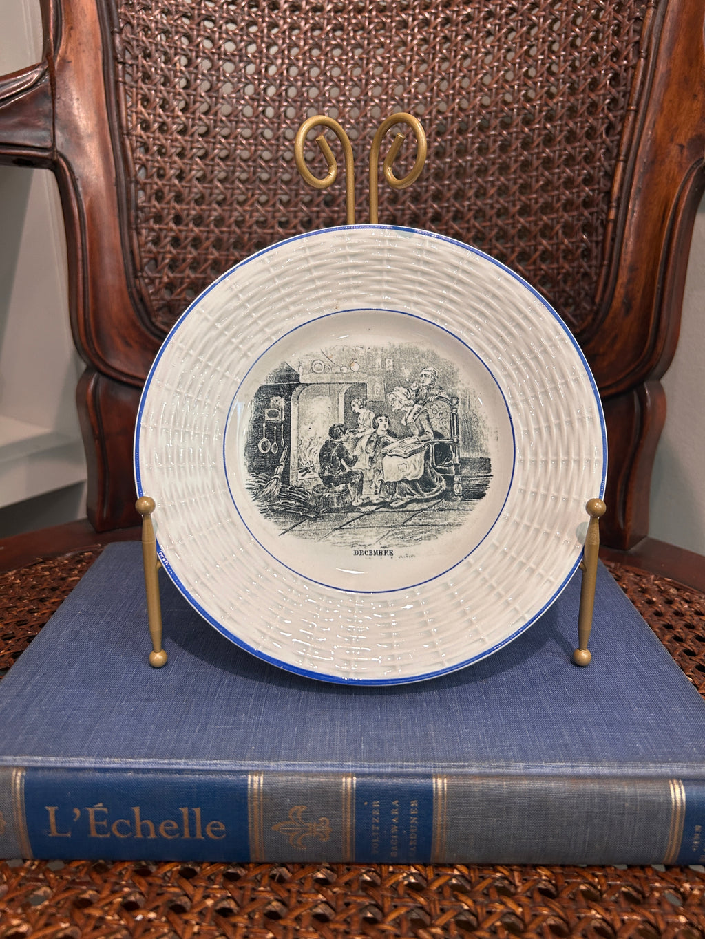 Vintage Digoin French Month Plates -Set of 4