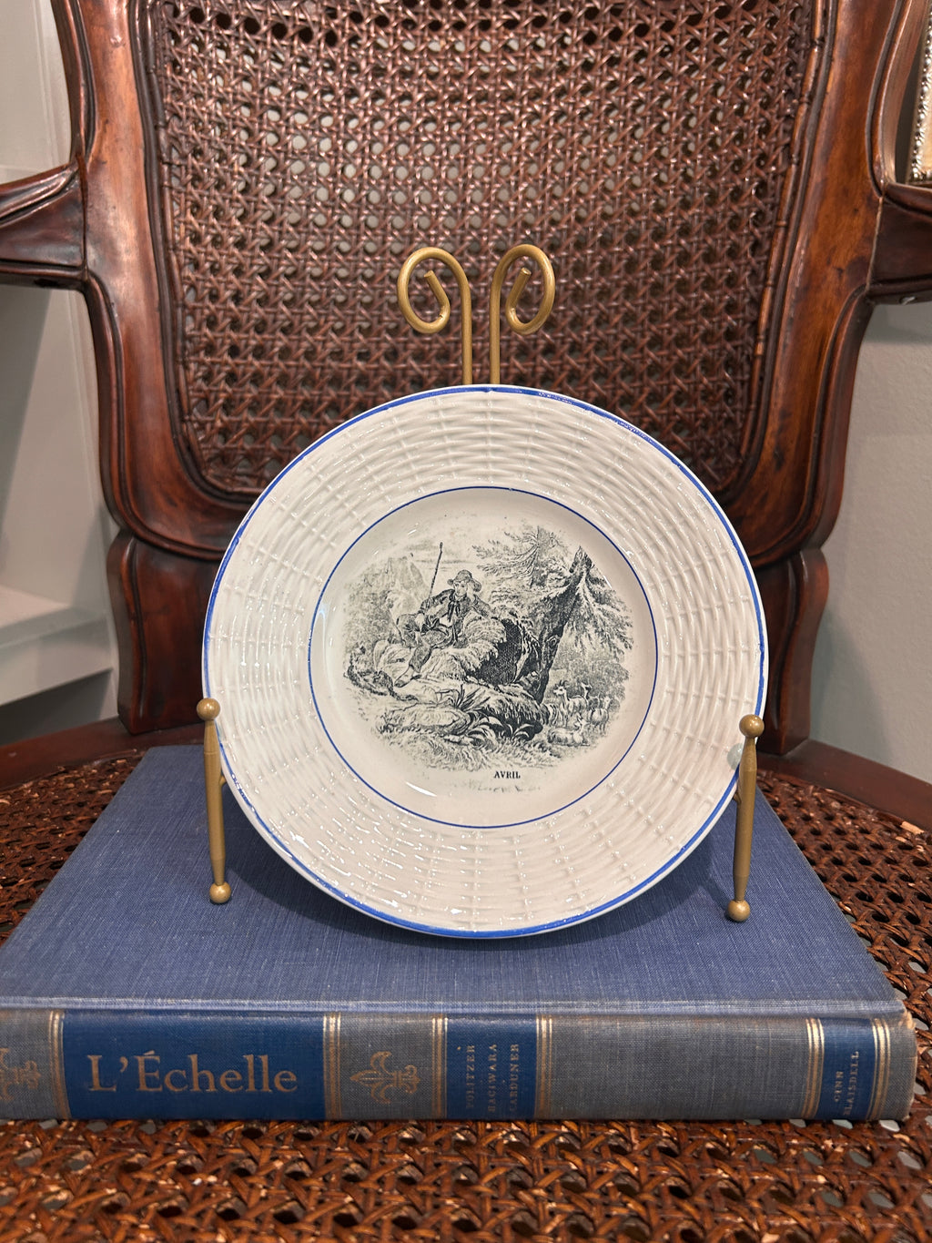 Vintage Digoin French Month Plates -Set of 4