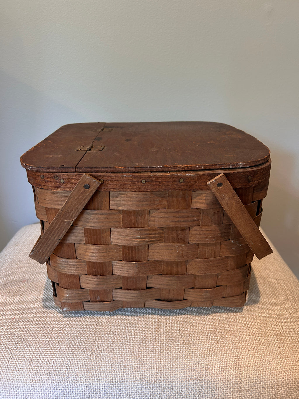 Vintage Basketville Putney Vermont Picnic Basket