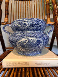 Vintage Bombay Company Blue and White Cachepot Planter