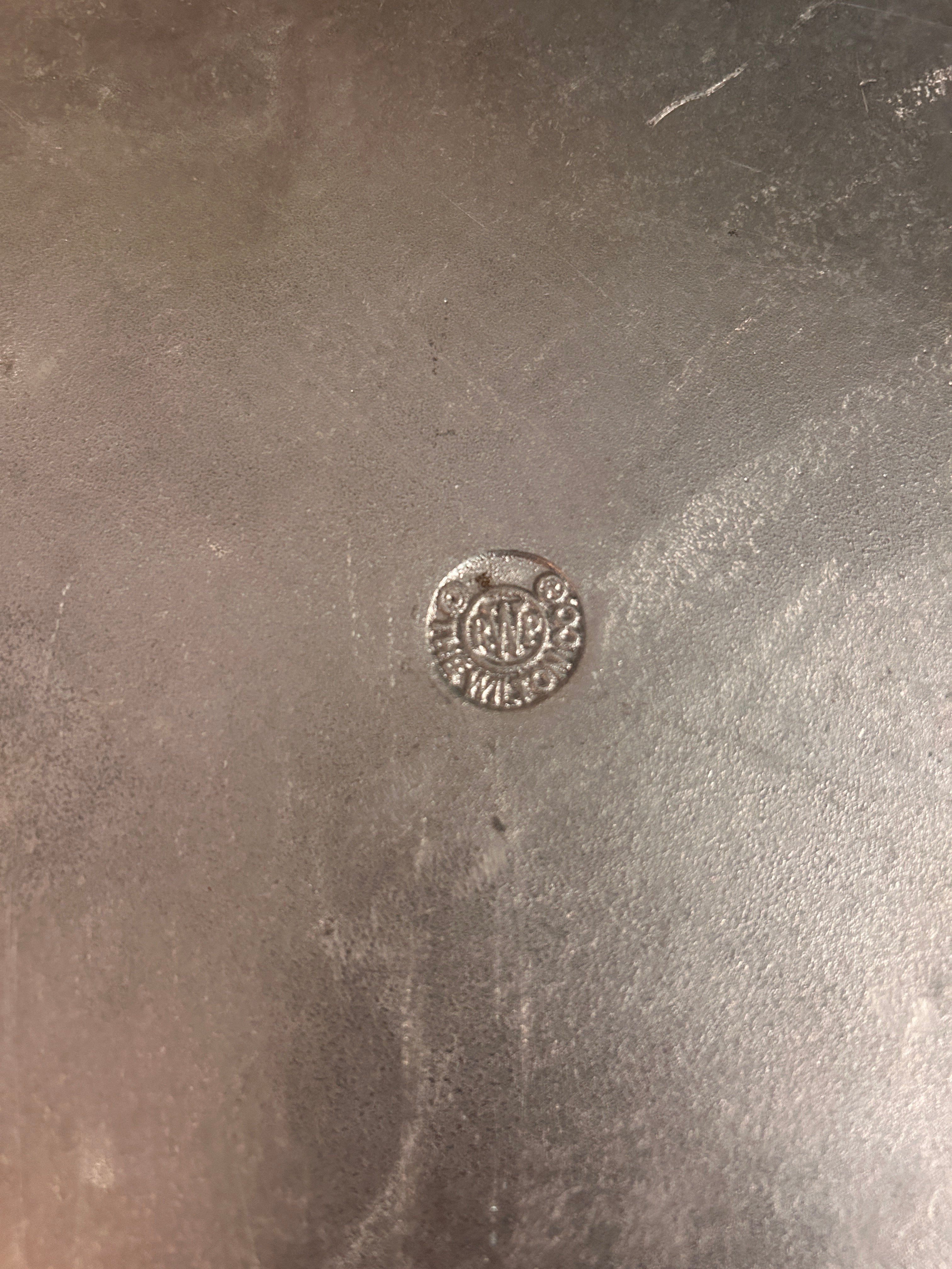 Vintage Wilton Pewter Shell Handle Tray