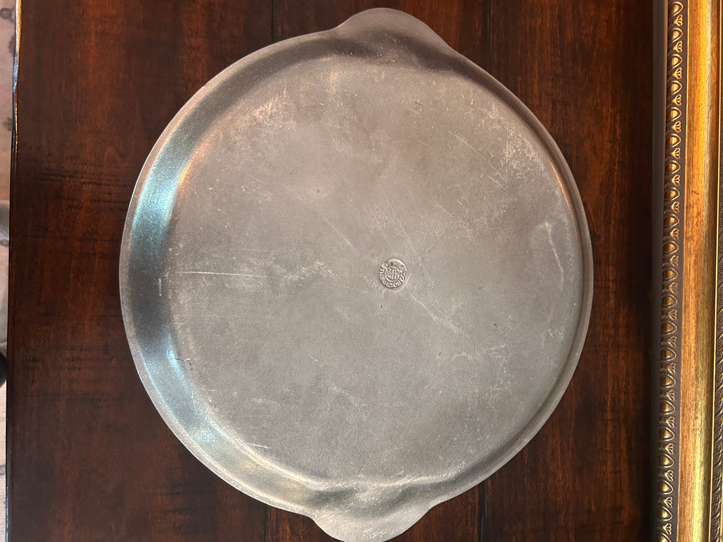 Vintage Wilton Pewter Shell Handle Tray