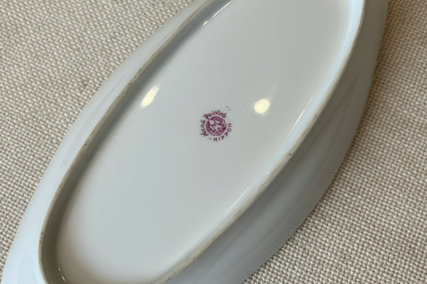 Antique Hand-painted Nippon Porcelain Celery Dish
