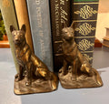 Vintage Cast Metal German Sheppard Bookends- Set of 2