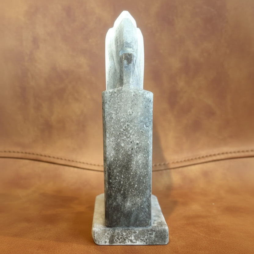 Vintage Stone Horse Head Sculpture