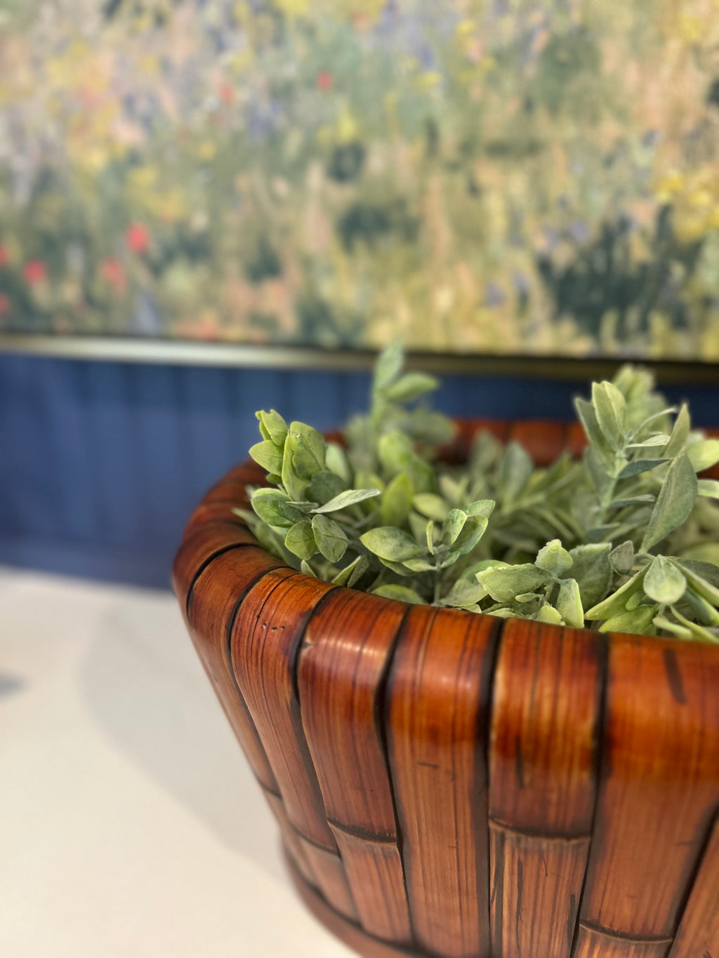 Vintage Bentwood Basket / Planter